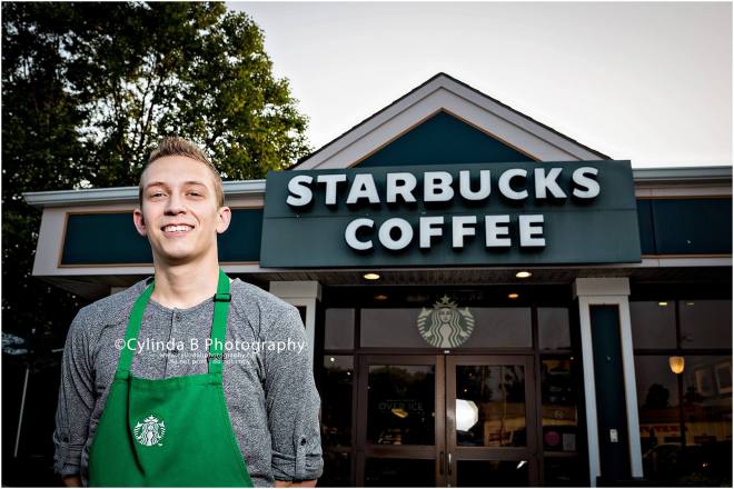Starbucks, Senior portraits, Cylinda B Photography, boy-11